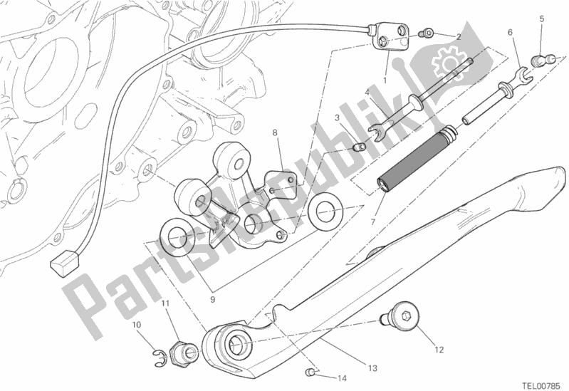 Todas as partes de Ficar do Ducati Superbike 1199 Panigale ABS USA 2014